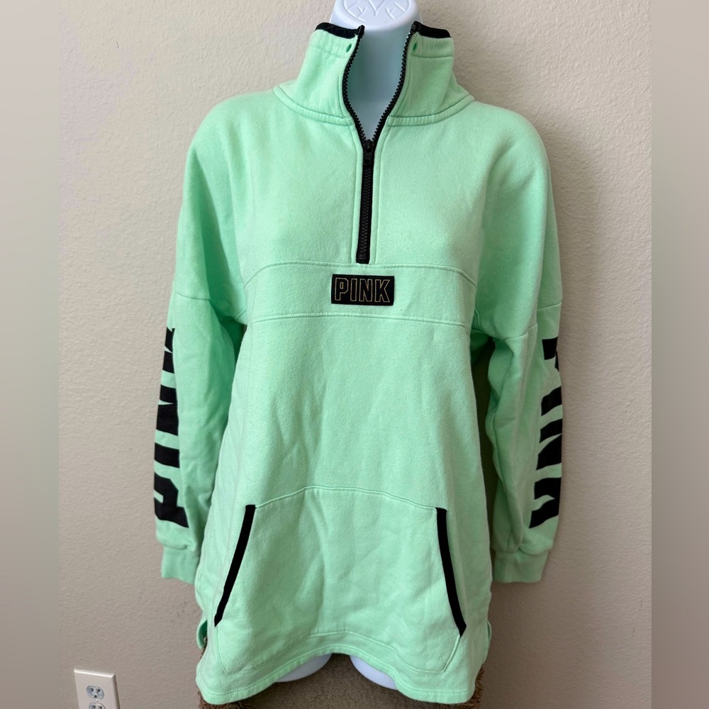 Mint Green Quarter-Zip Pullover